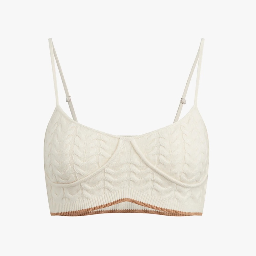 NWOT Favorite Daughter The Lauren Bra Sweater Crop Top XL